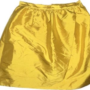 Annie Griffin silk tulip mini skirt yellow/mustard size 6